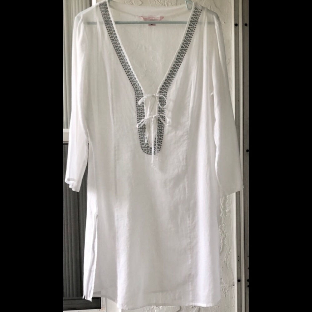 VS EMBELLISHED TUNIC SWIMSUIT COVERUP M / L EUC